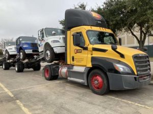 Large Trucks during transport.